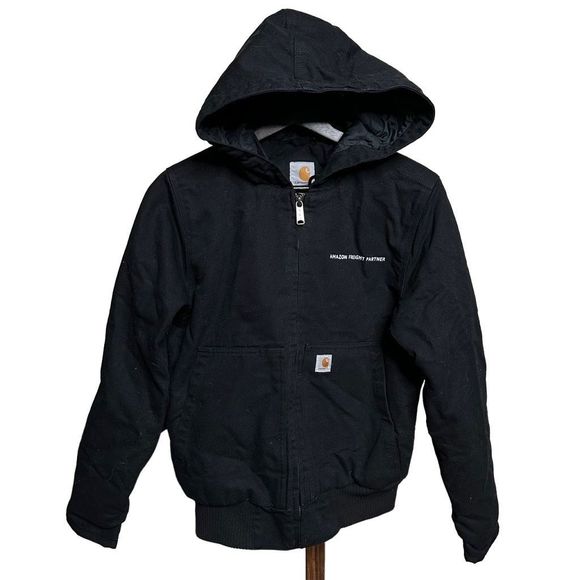 Black Carhartt Hooded Jacket Women’s Small - Picture 1 of 6
